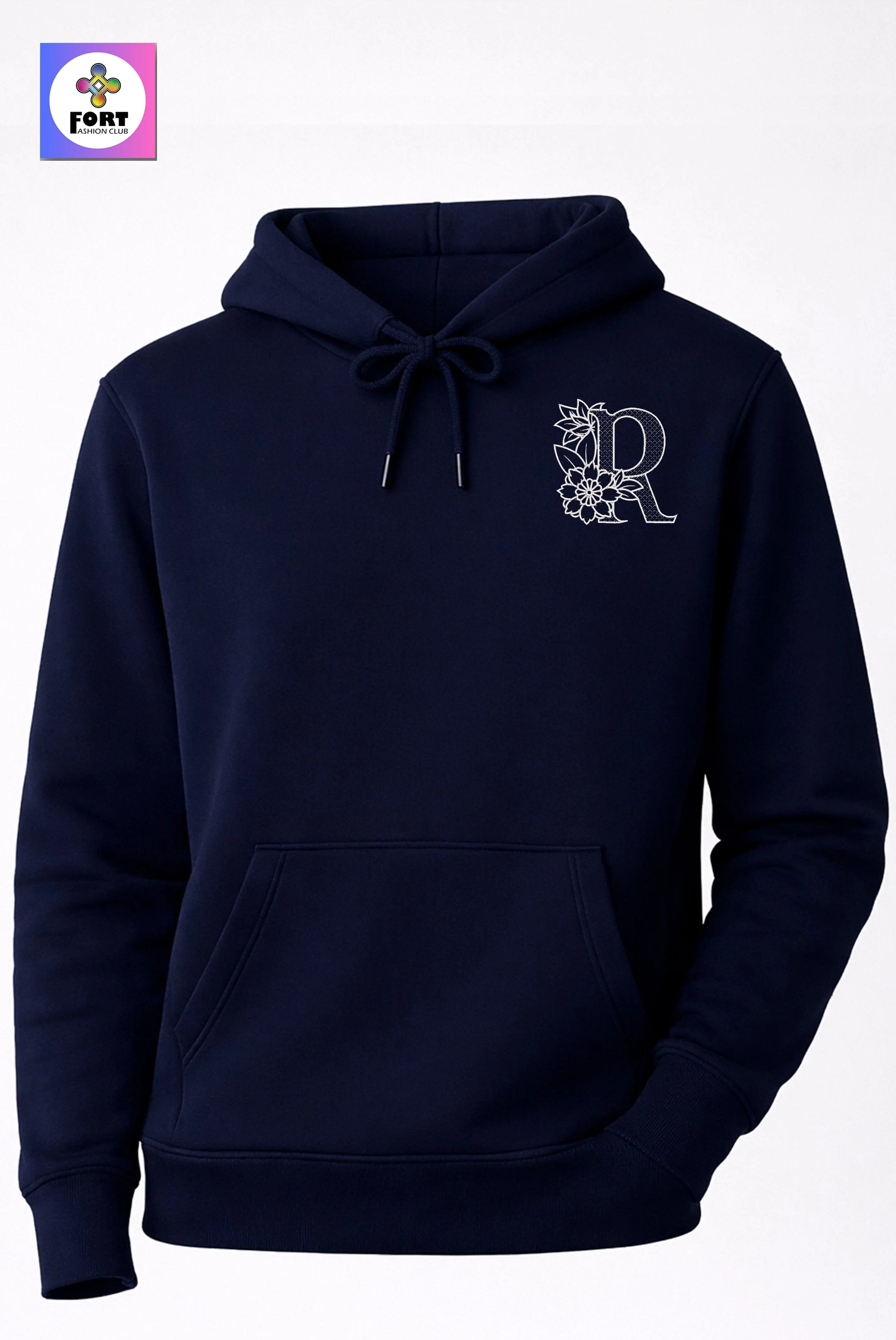 PREMIUM  ALPHABET EMBROIDERY UNISEX - HOODIE