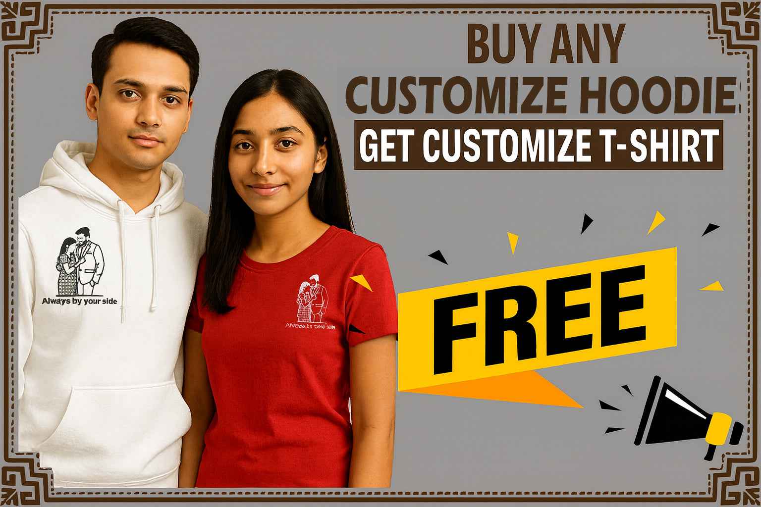 Custom embroidered hoodie with personalized Images
