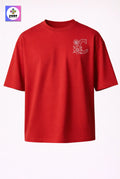 PREMIUM  ALPHABET EMBROIDERY UNISEX (DROP SHOULDER) T-SHIRT 