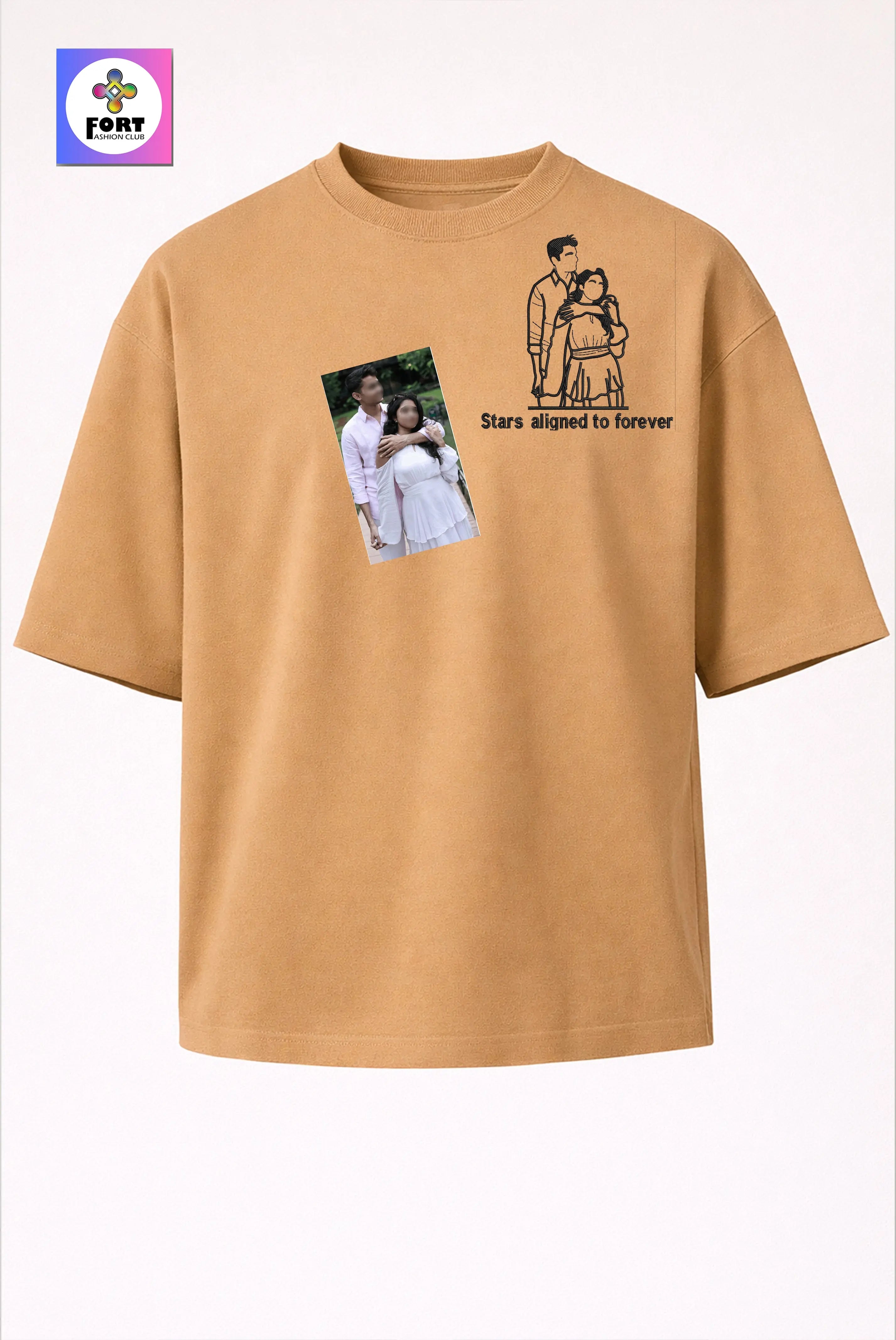 PERSONALIZED EMBROIDERY UNISEX OVERSIZED (DROP SHOULDER) T-SHIRT