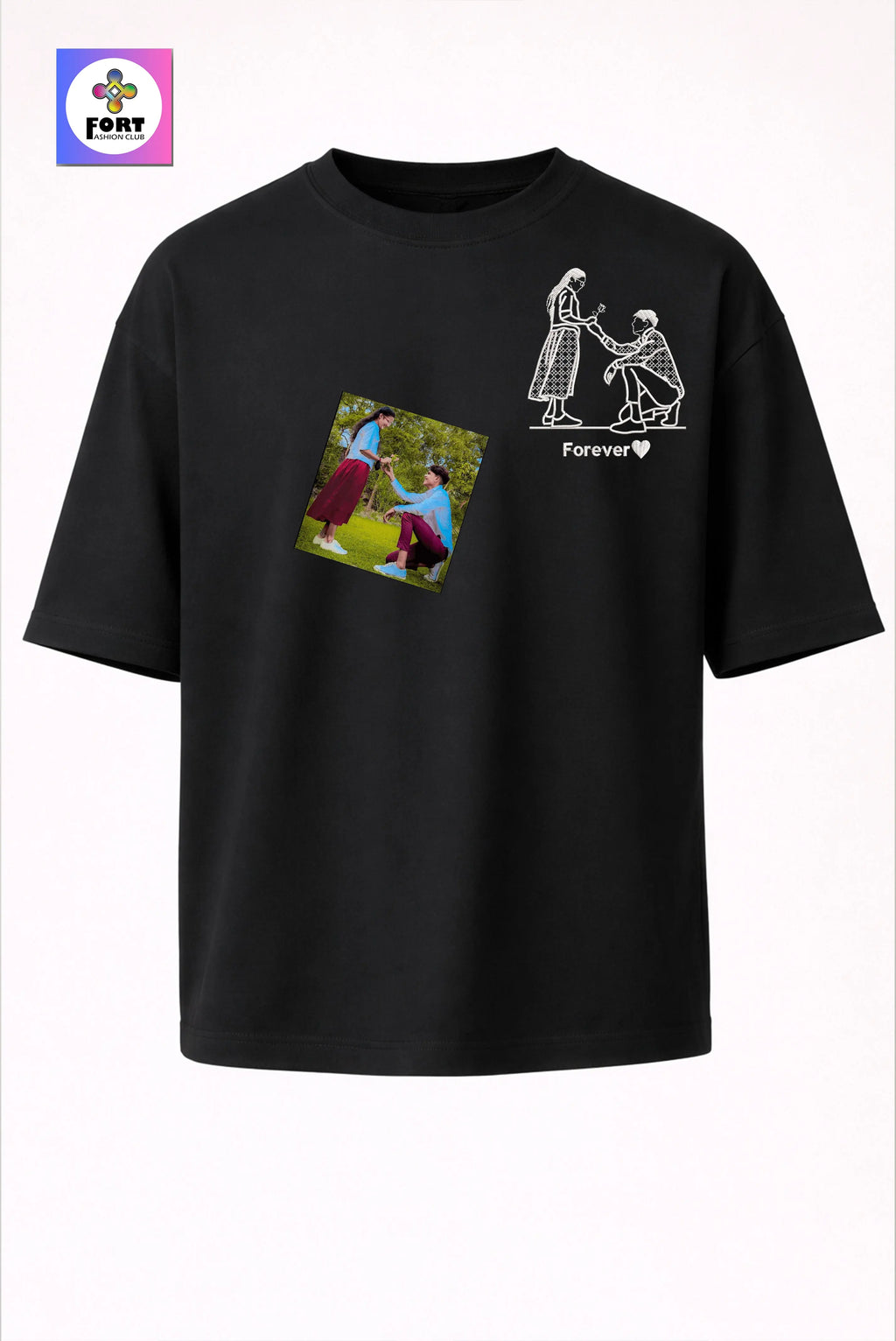PERSONALIZED EMBROIDERY UNISEX OVERSIZED (DROP SHOULDER) T-SHIRT
