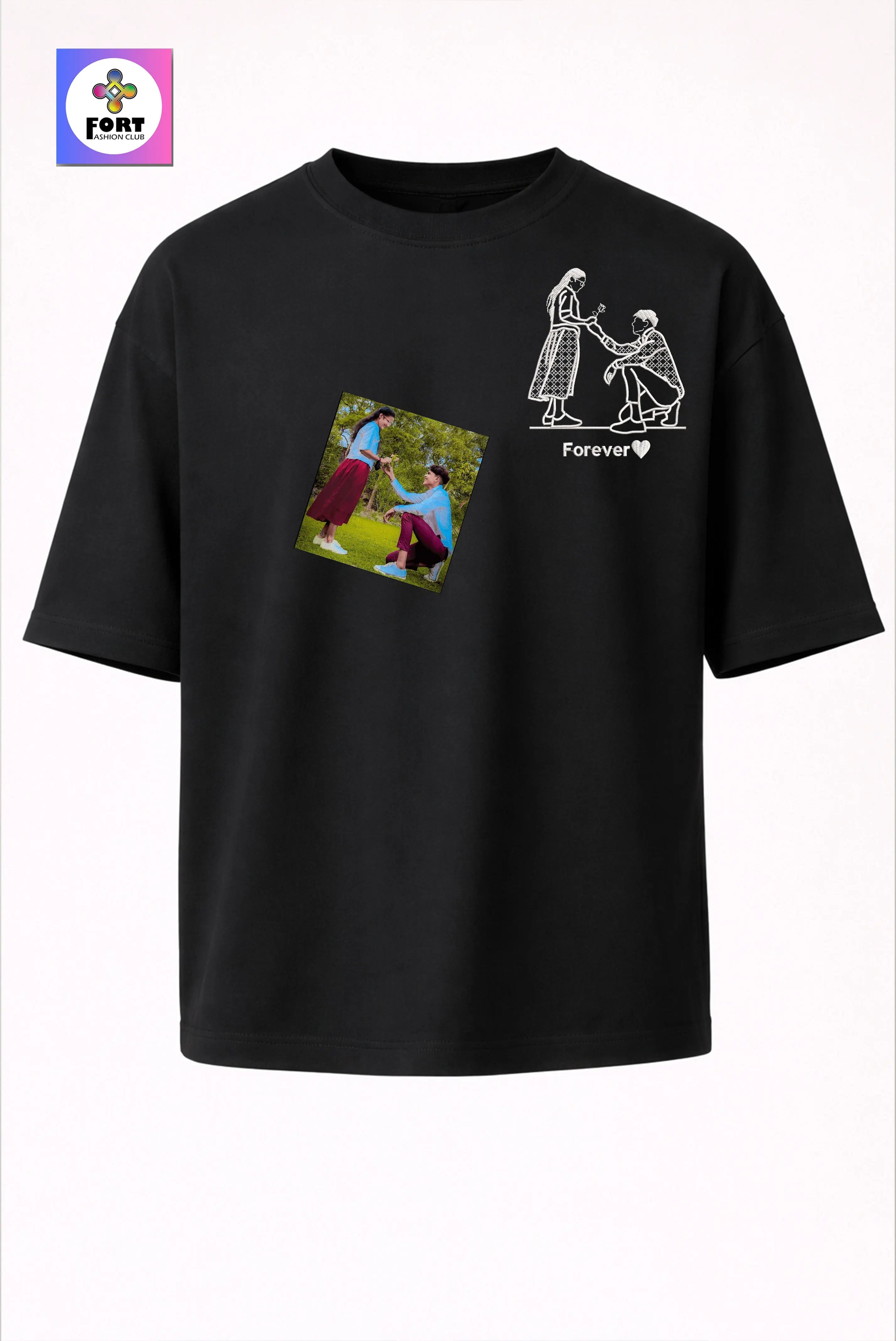 PERSONALIZED EMBROIDERY UNISEX OVERSIZED (DROP SHOULDER) T-SHIRT