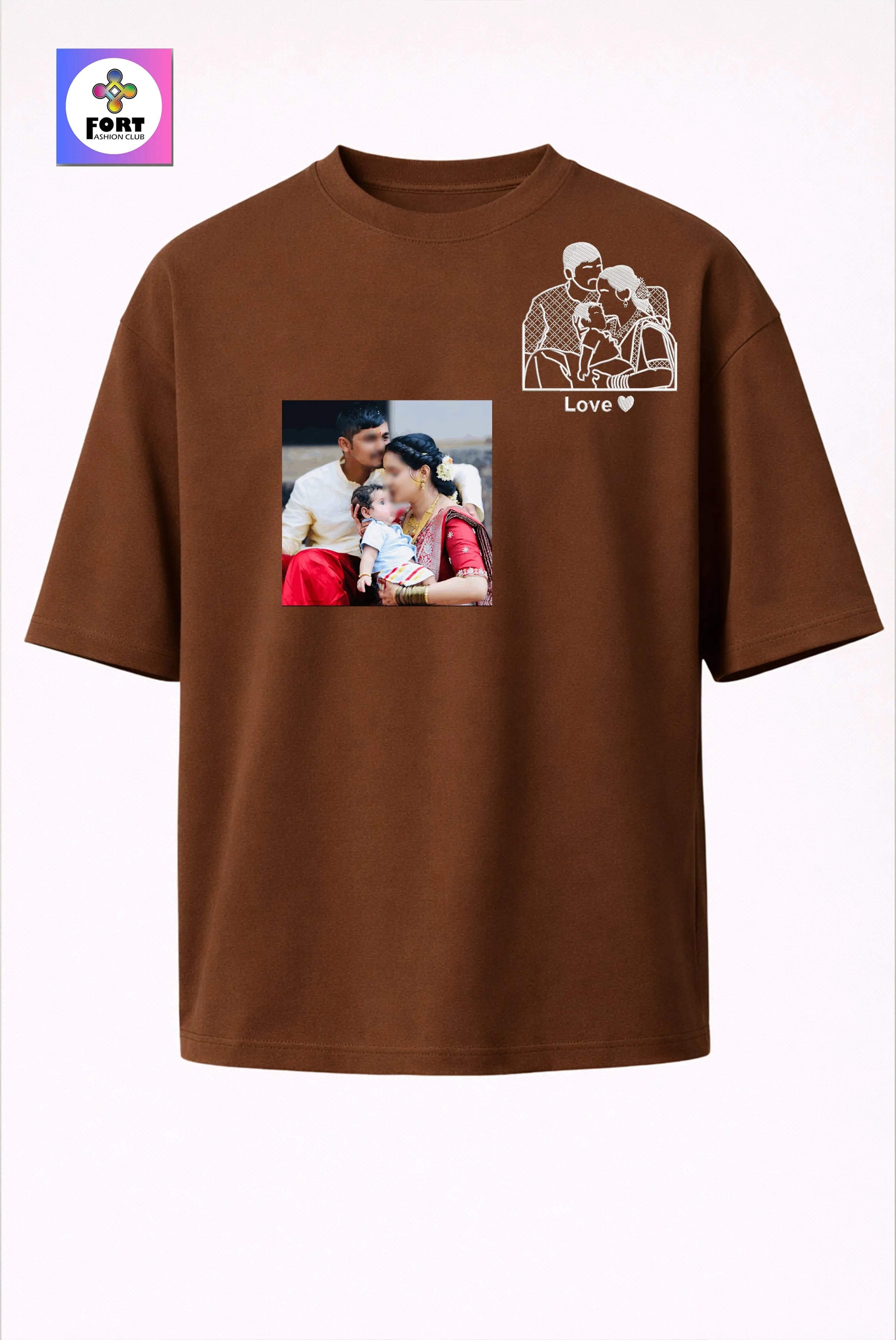 PERSONALIZED EMBROIDERY UNISEX OVERSIZED (DROP SHOULDER) T-SHIRT