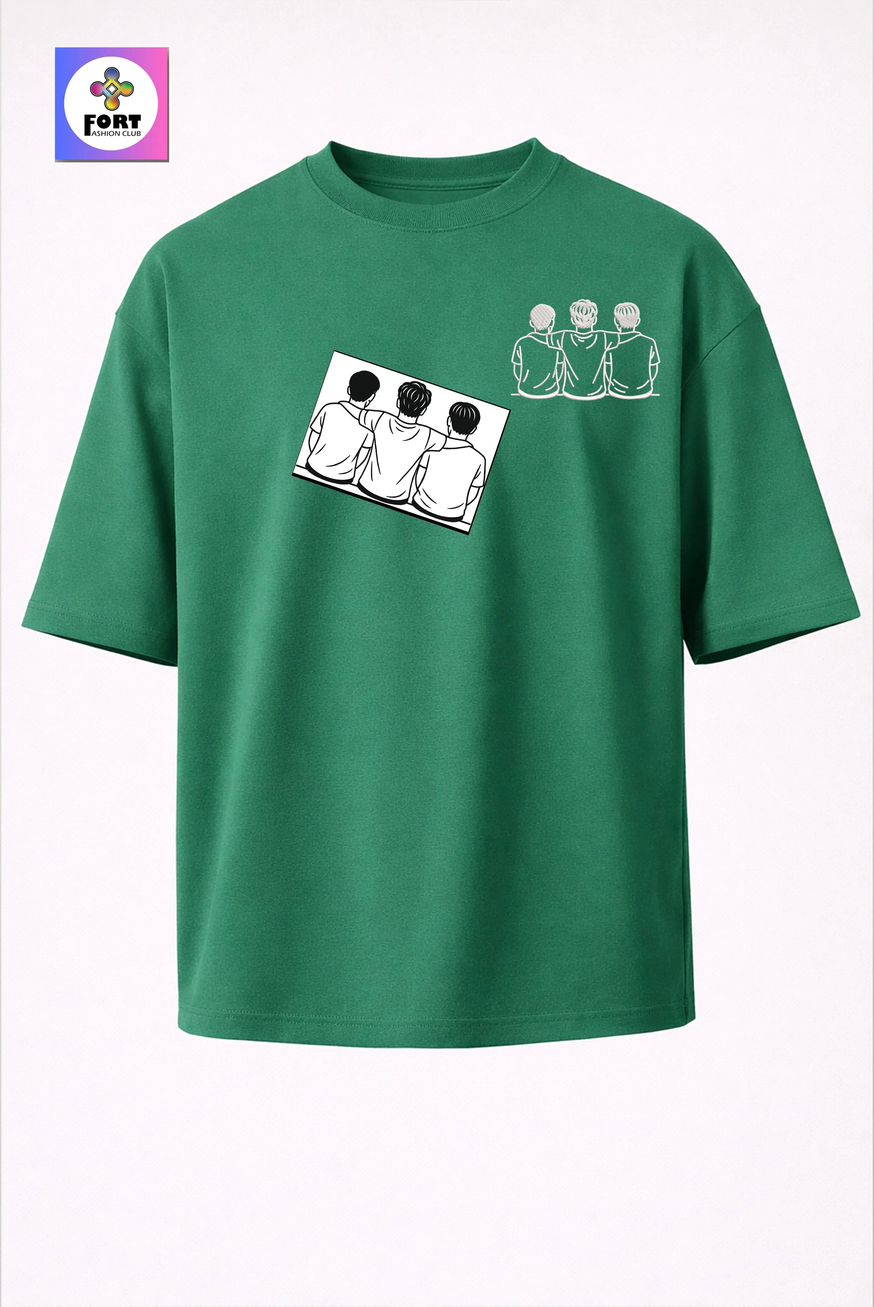 PERSONALIZED EMBROIDERY UNISEX OVERSIZED (DROP SHOULDER) T-SHIRT