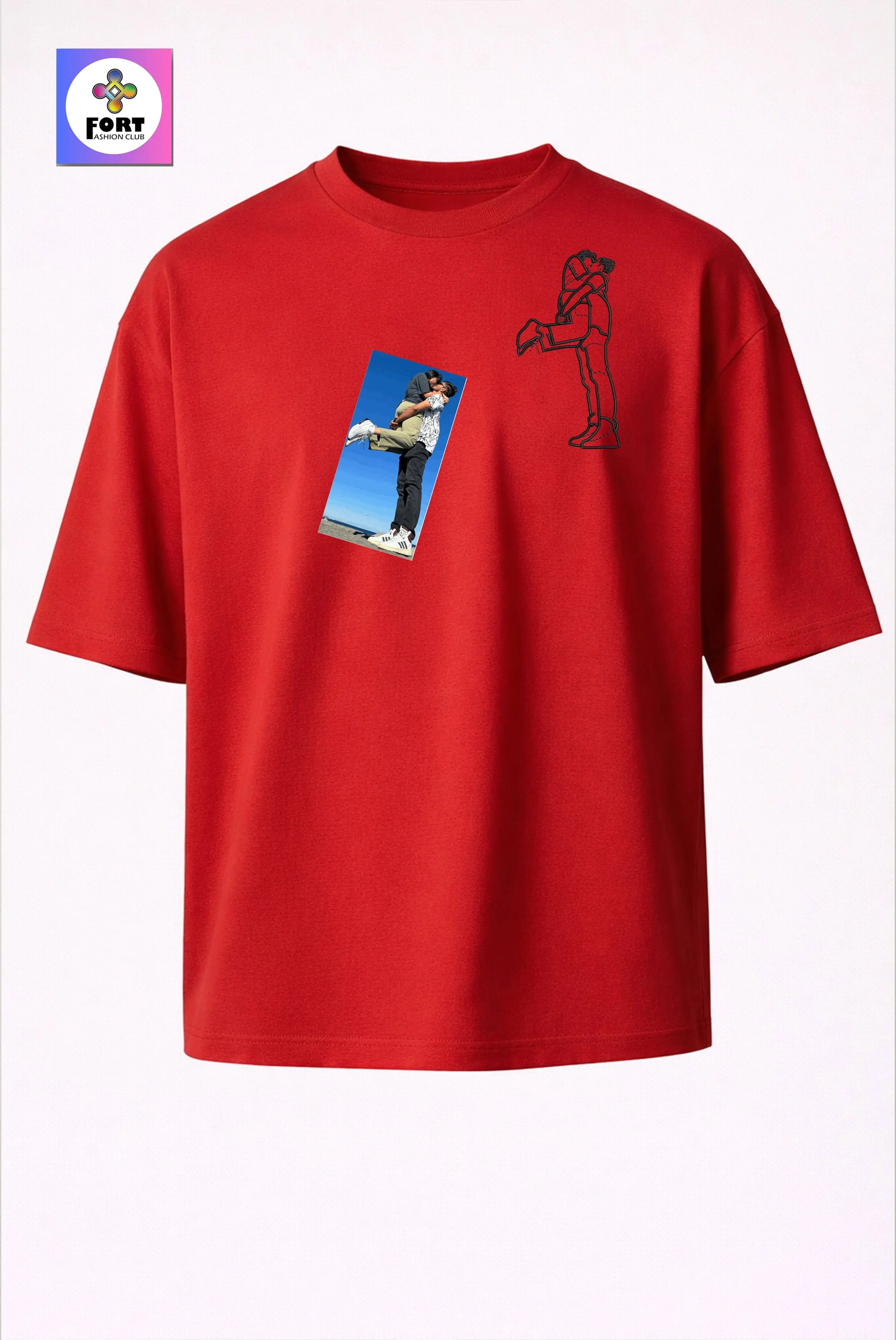 PERSONALIZED EMBROIDERY UNISEX OVERSIZED (DROP SHOULDER) T-SHIRT