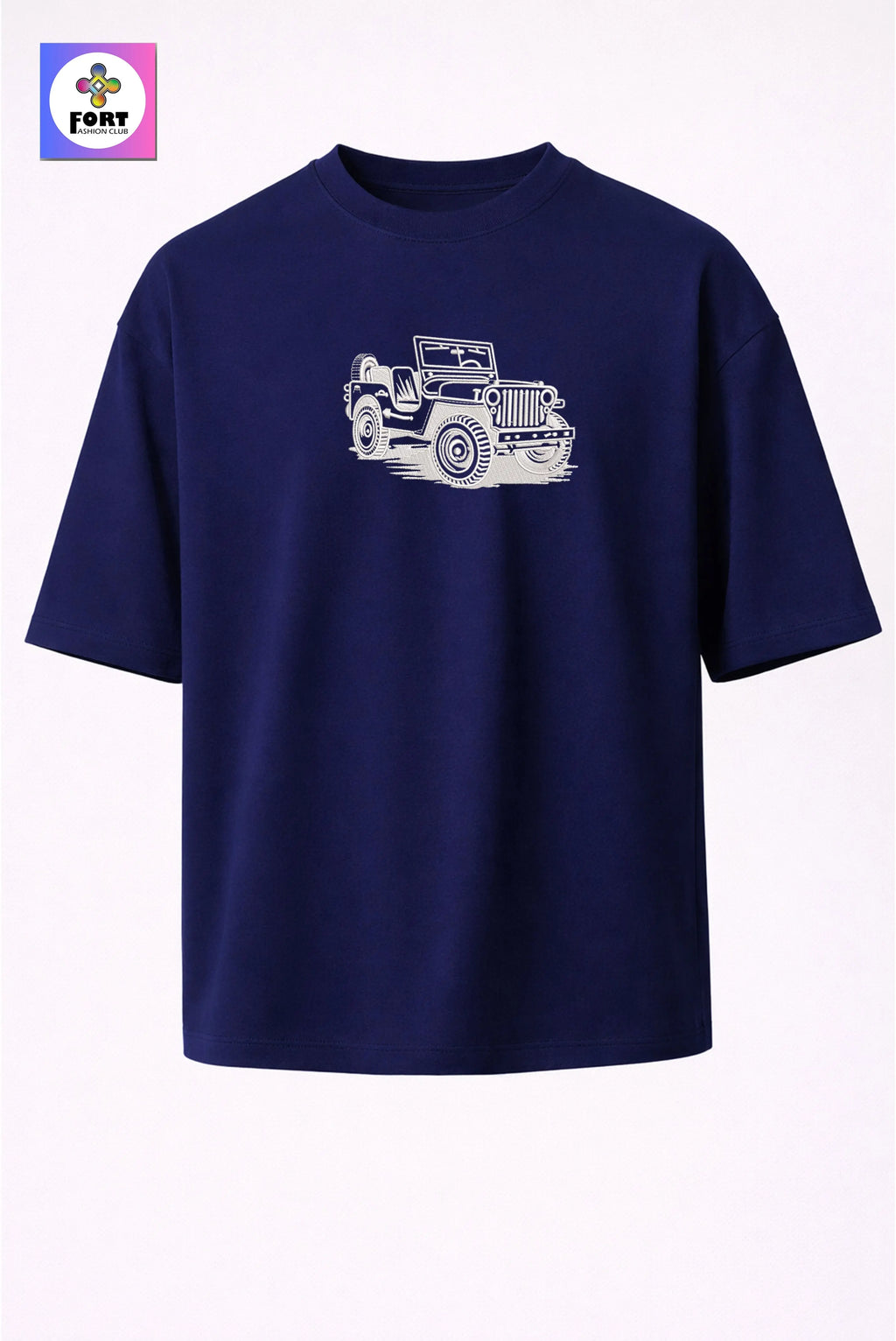CRAZY EMBROIDERY UNISEX OVERSIZED T-SHIRT (DROP SHOULDER) THAR