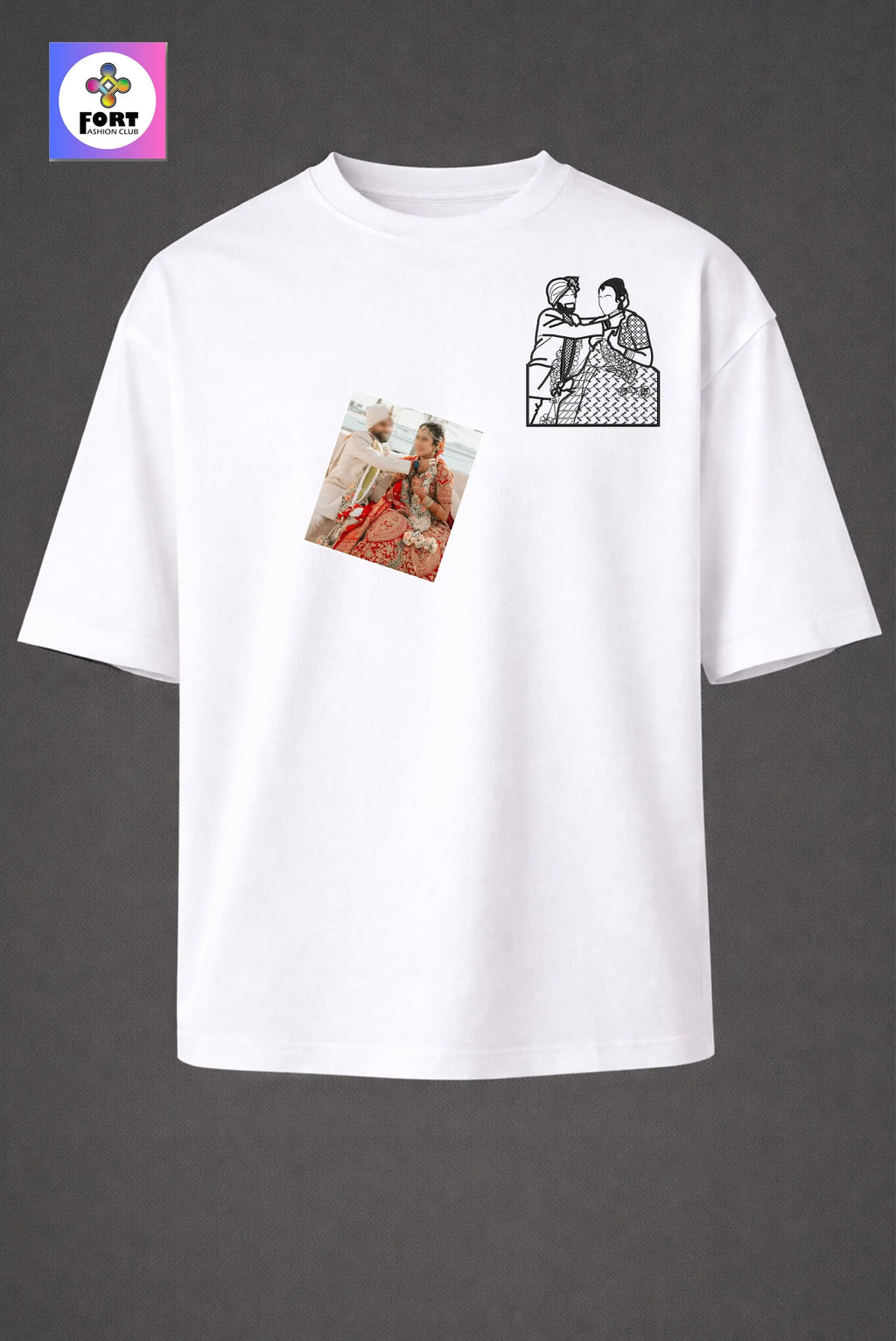 PERSONALIZED EMBROIDERY UNISEX OVERSIZED (DROP SHOULDER) T-SHIRT