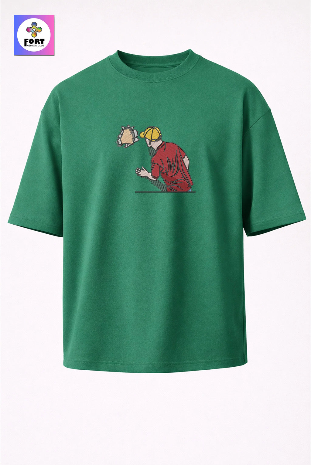 CRAZY EMBROIDERY UNISEX OVERSIZED T-SHIRT (DROP SHOULDER) CREATIVE