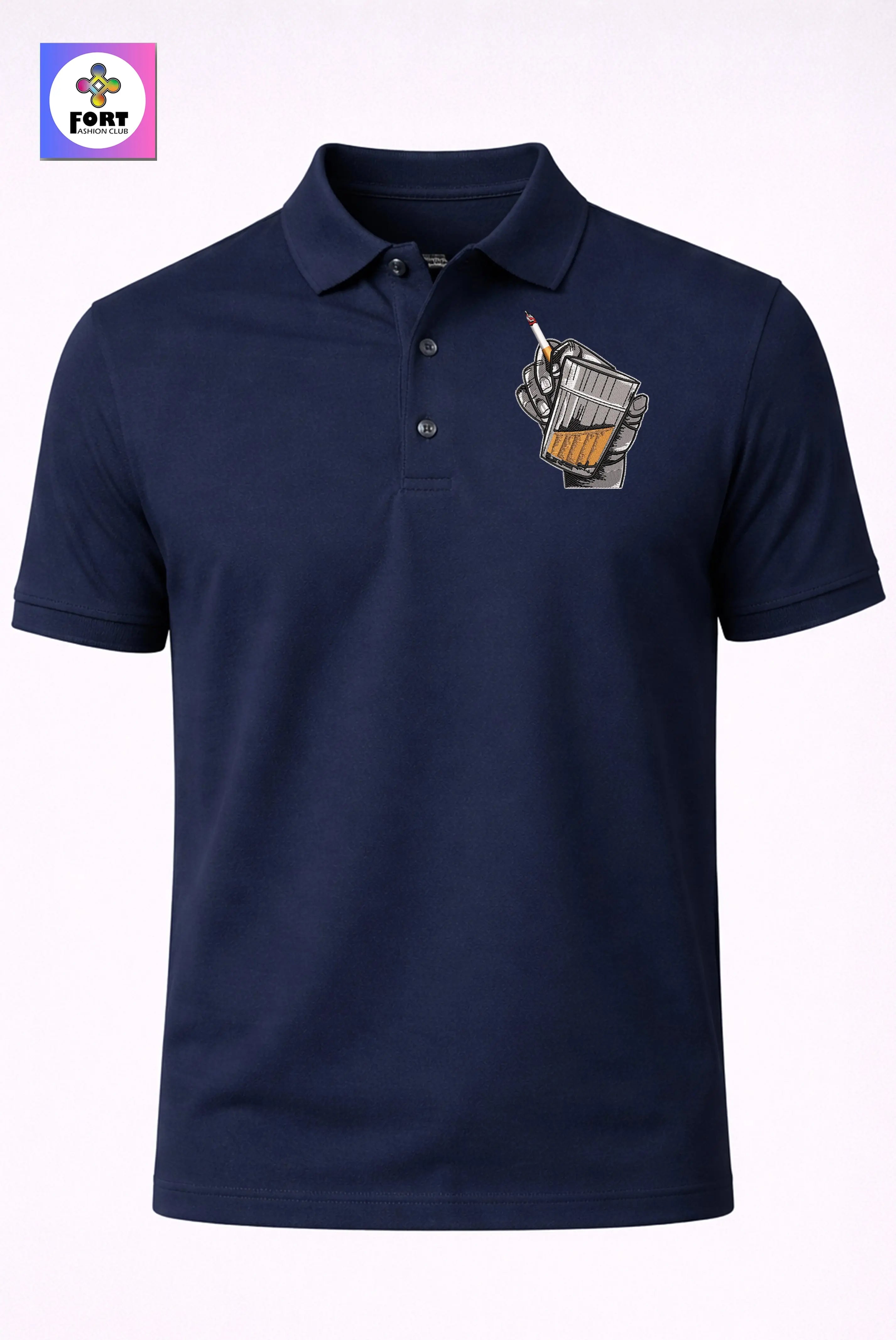CRAZY EMBROIDERY UNISEX (COLLAR) T-SHIRT - ENERGY