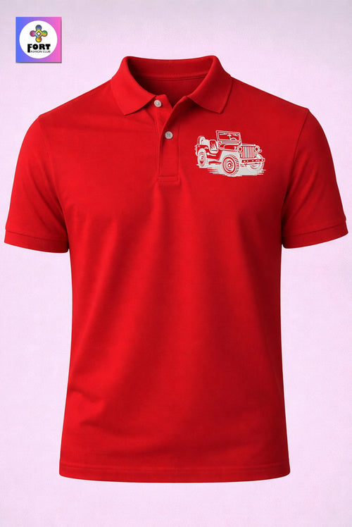 CRAZY EMBROIDERY UNISEX (COLLAR) T-SHIRT THAR