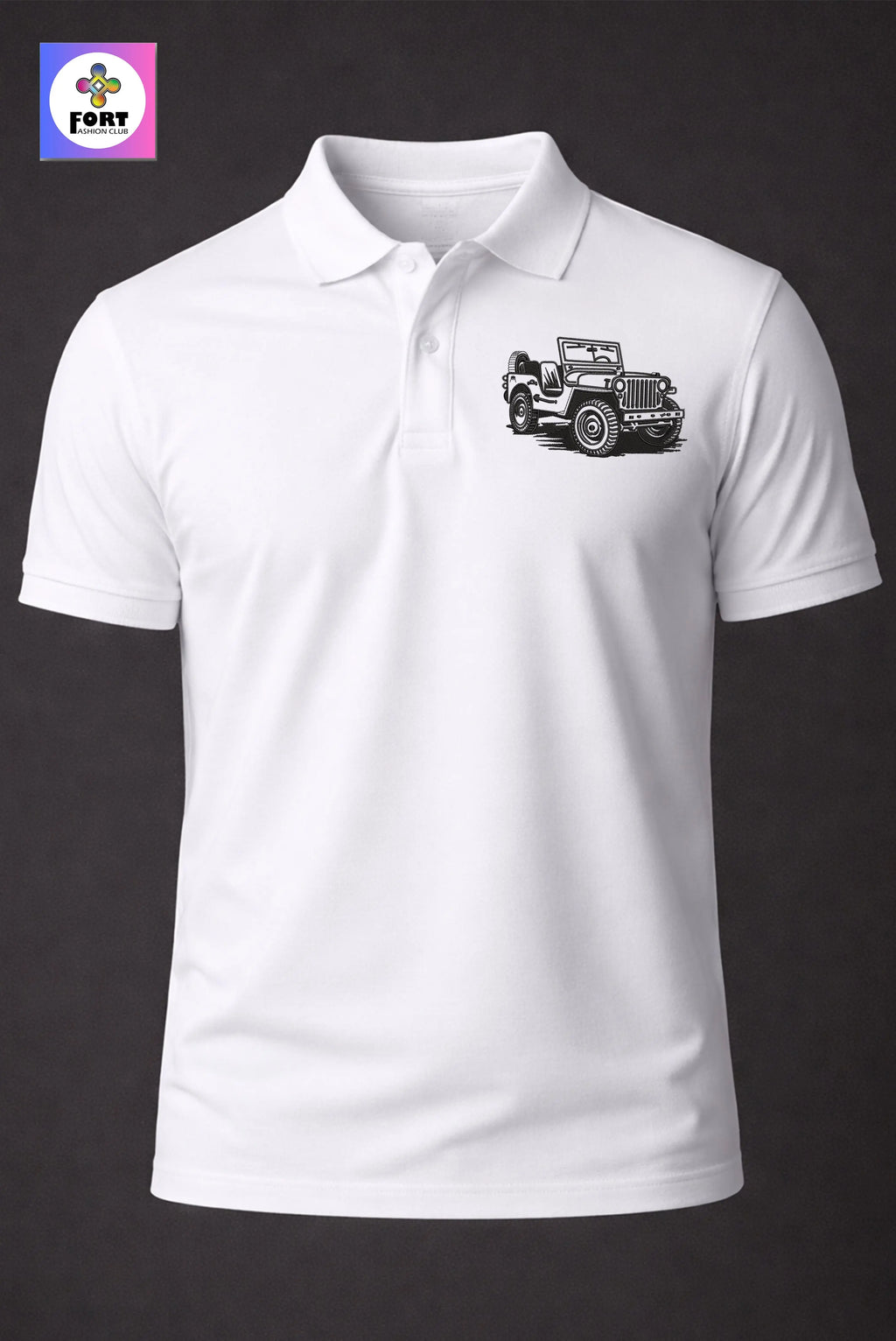 CRAZY EMBROIDERY UNISEX (COLLAR) T-SHIRT THAR
