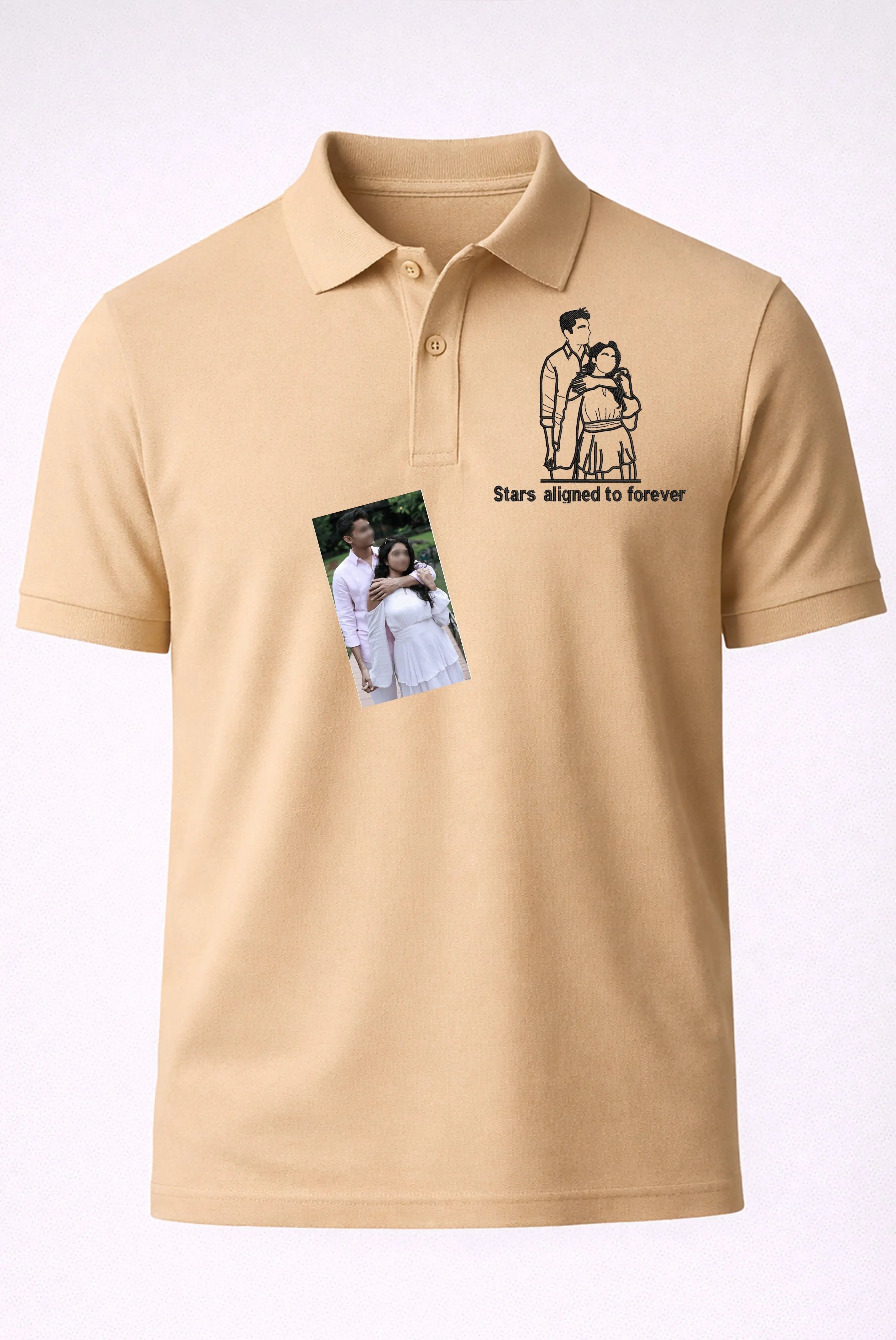 PERSONALIZED EMBROIDERY UNISEX - ( COLLAR ) T-SHIRT