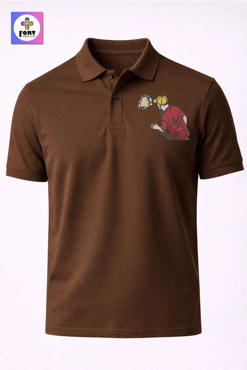 CRAZY EMBROIDERY UNISEX ( COLLAR ) T-SHIRT CREATIVE