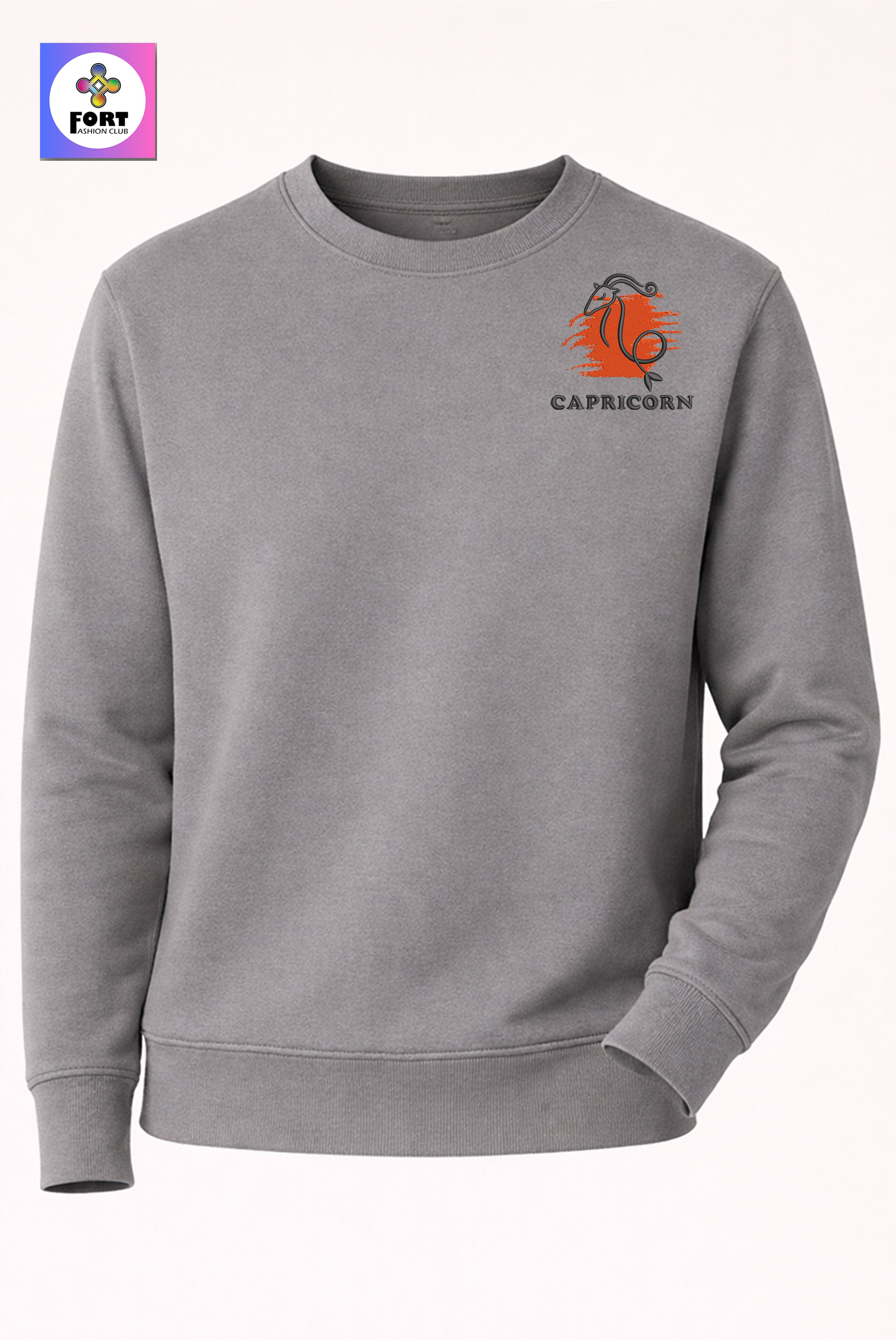 Crazy Zodiac Embroidery Unisex Sweatshirt – Capricorn