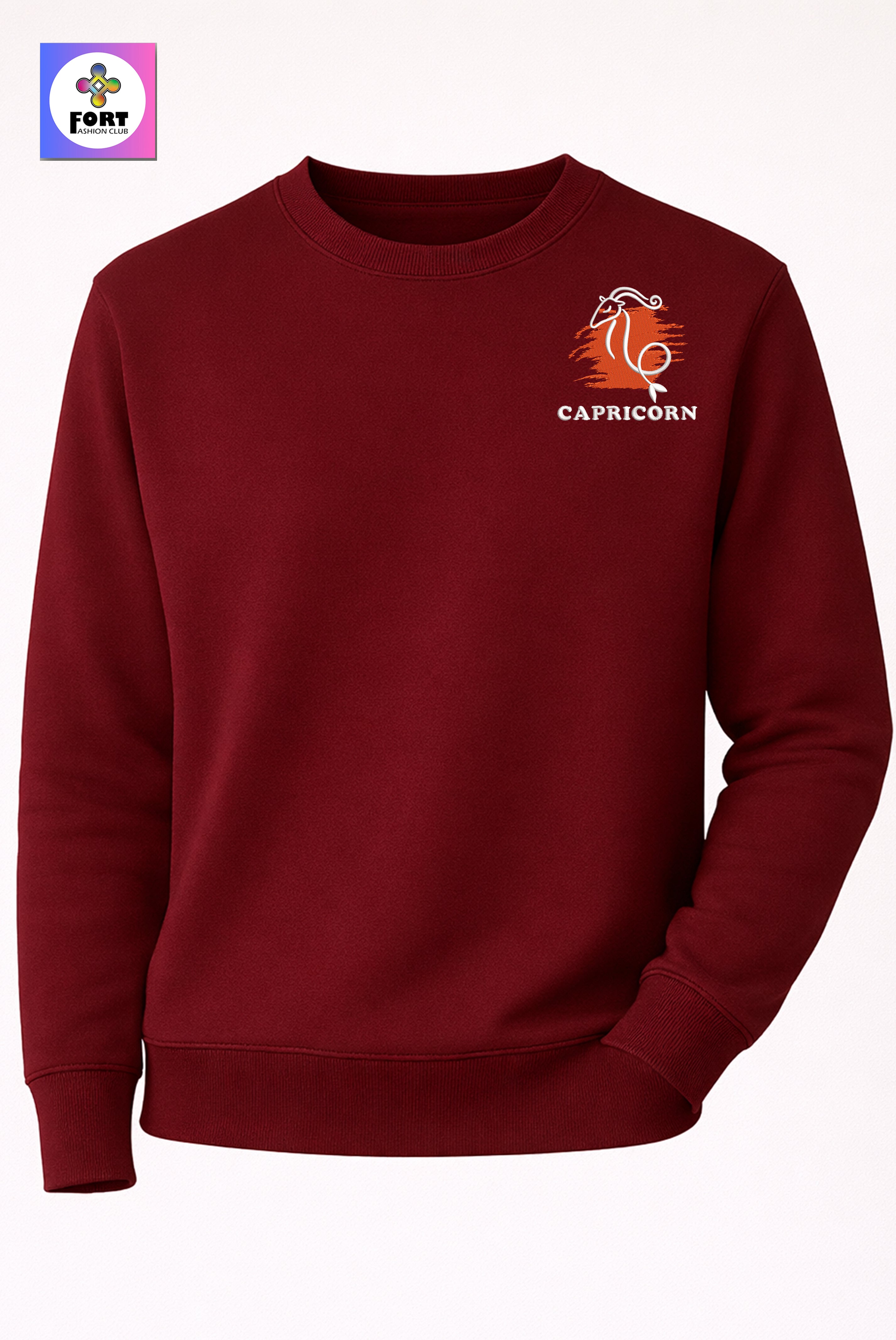 Crazy Zodiac Embroidery Unisex Sweatshirt – Capricorn
