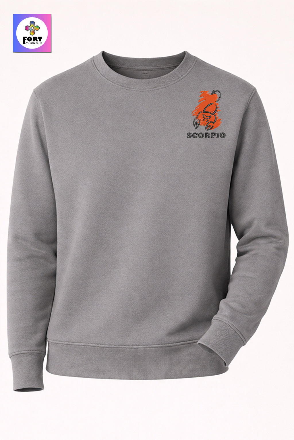 Crazy Zodiac Embroidery Unisex Sweatshirt – Scorpio
