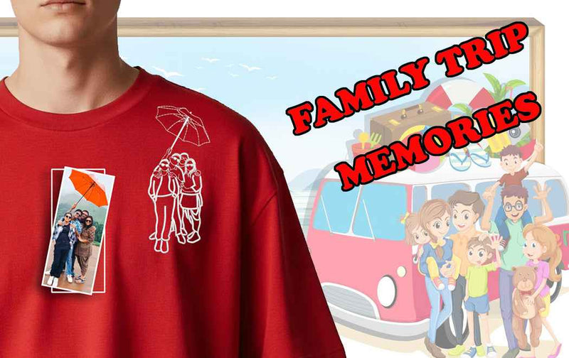 Custom embroidered Tshirt with family memories