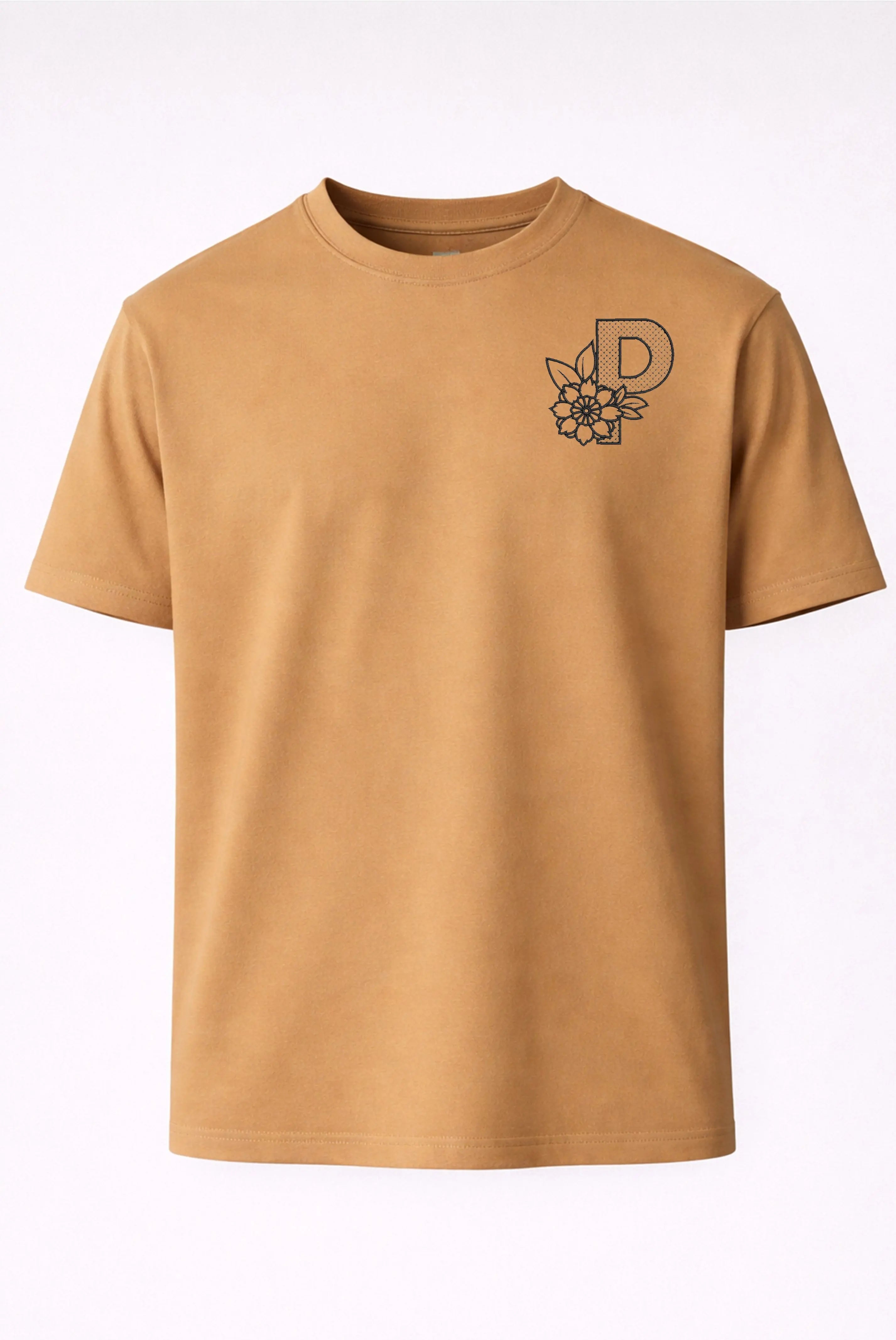 PREMIUM  ALPHABET EMBROIDERY UNISEX T-SHIRT