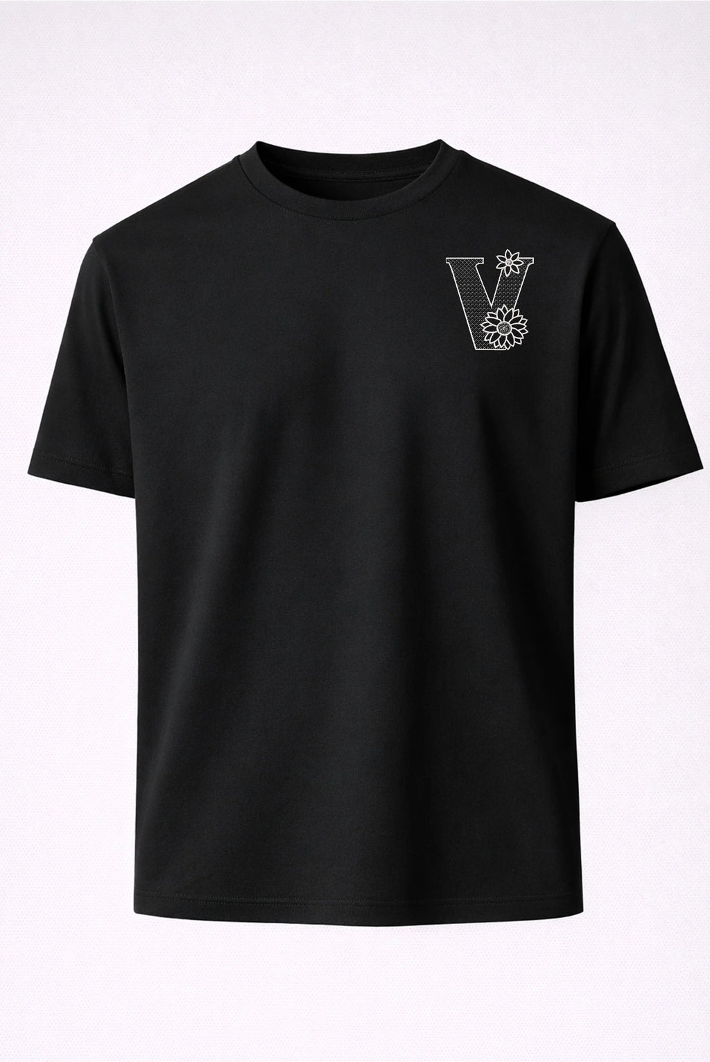 PREMIUM  ALPHABET EMBROIDERY UNISEX T-SHIRT