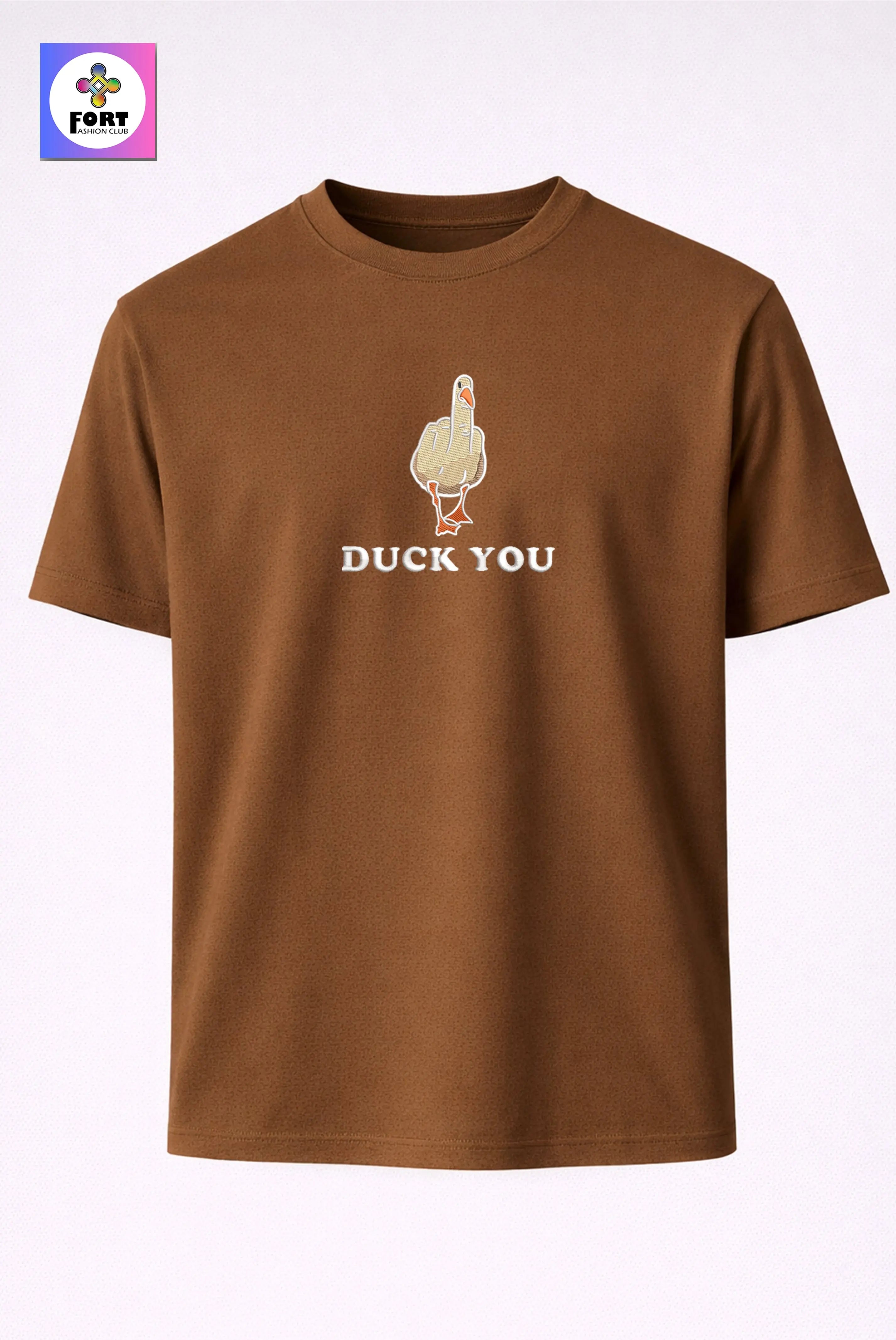 CRAZY EMBROIDERY UNISEX T-SHIRT – DUCK