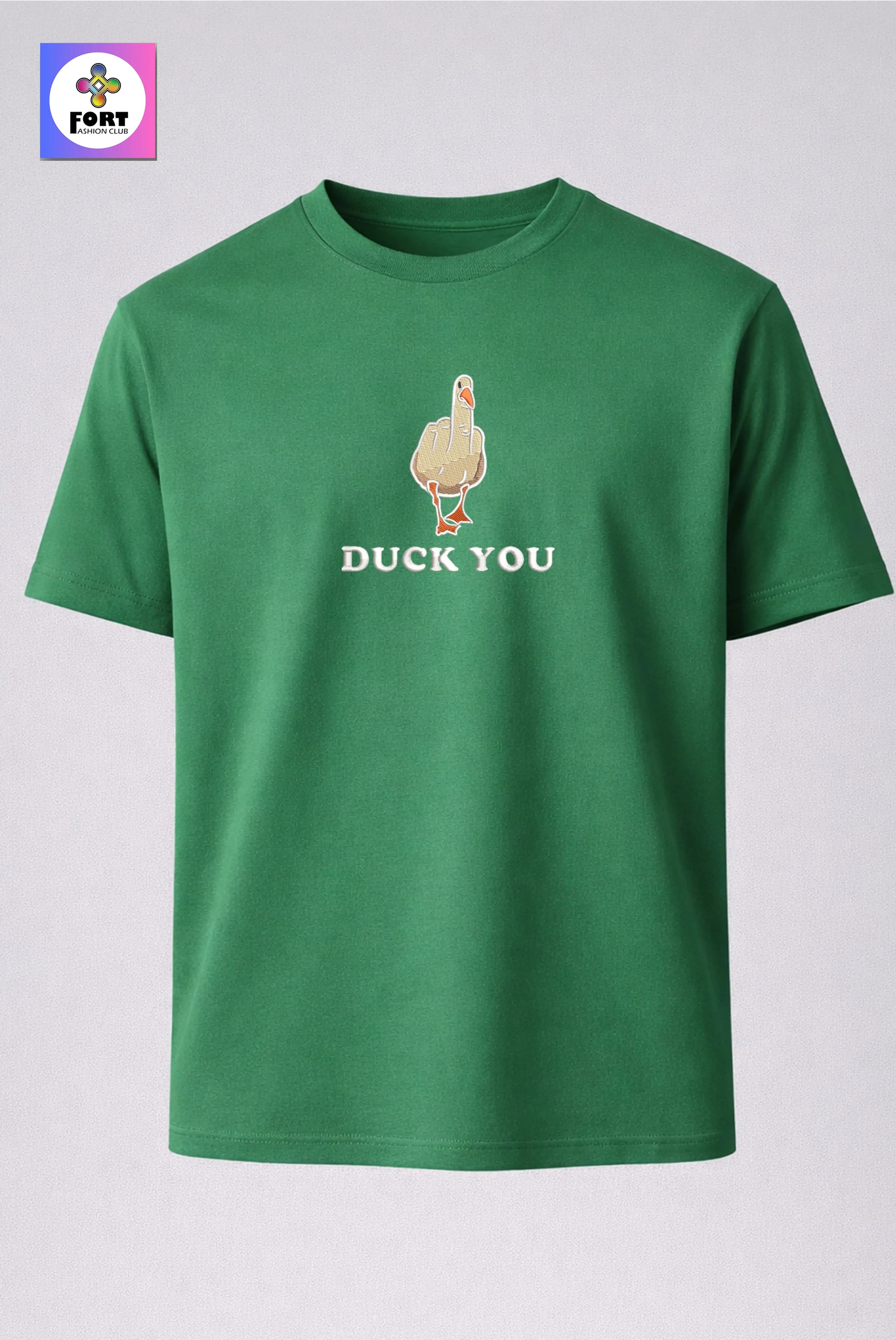 CRAZY EMBROIDERY UNISEX T-SHIRT – DUCK