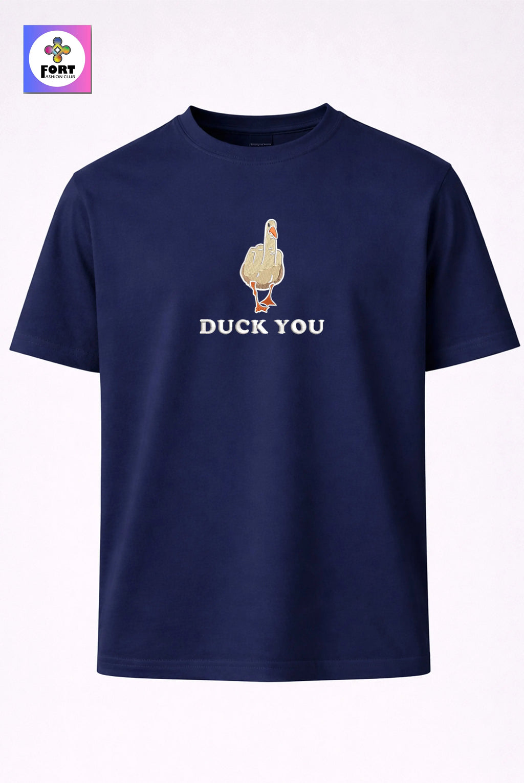 CRAZY EMBROIDERY UNISEX T-SHIRT – DUCK