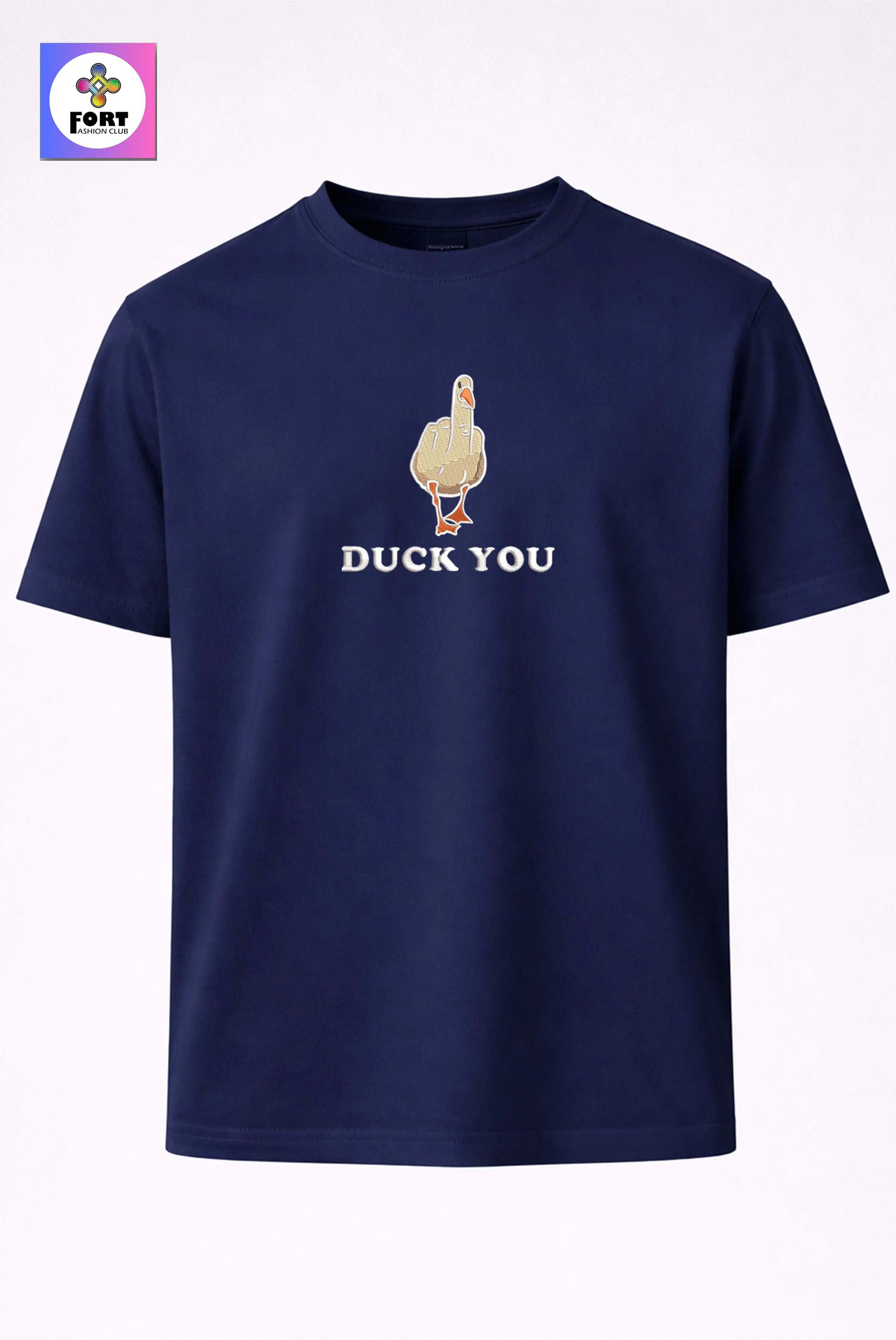 CRAZY EMBROIDERY UNISEX T-SHIRT – DUCK