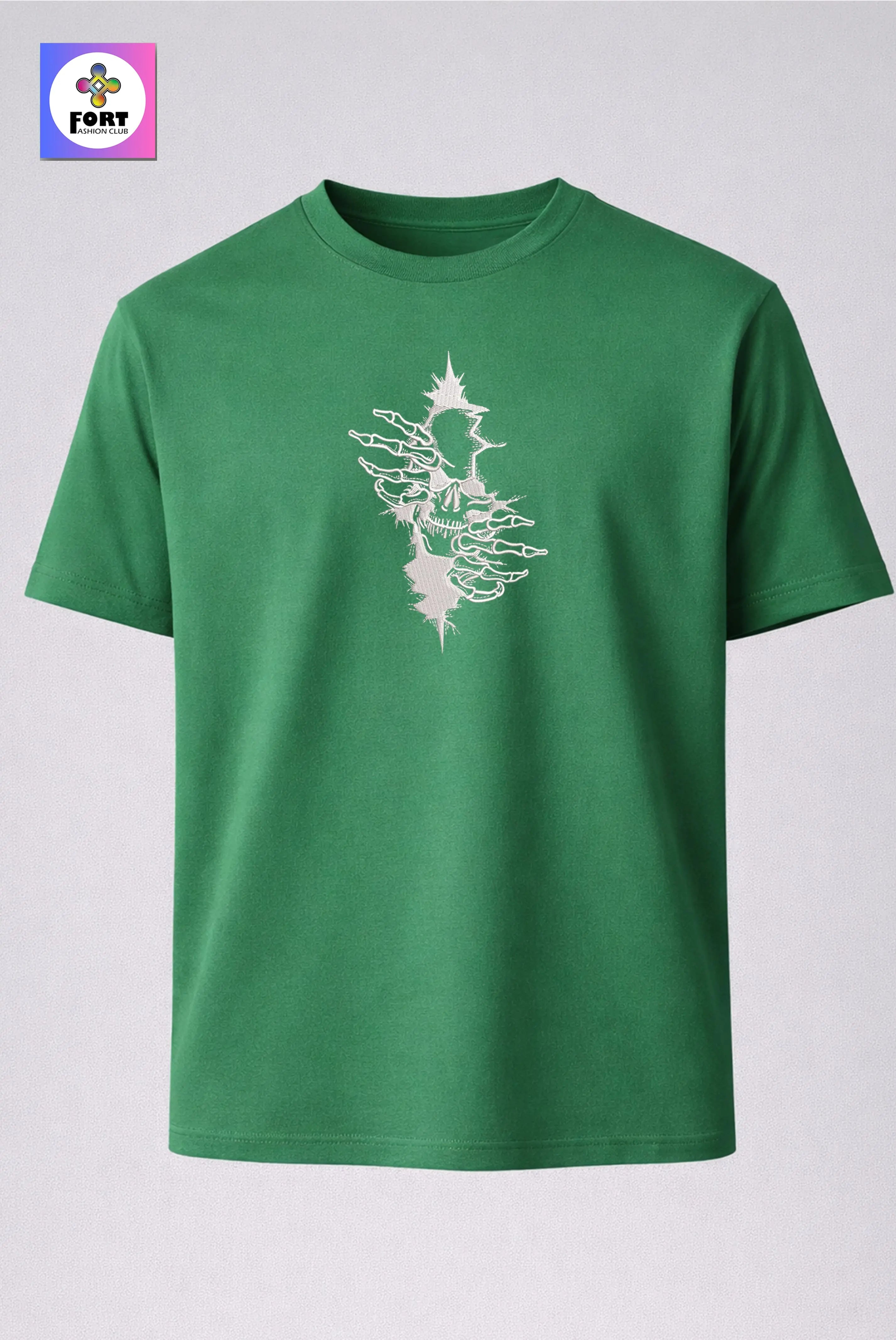 CRAZY EMBROIDERY UNISEX T-SHIRT – ARTY SKULL