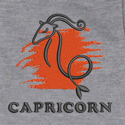 CRAZY EMBROIDERY HOODIE – CAPRICORN