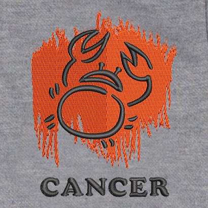 CRAZY EMBROIDERY HOODIE – CANCER