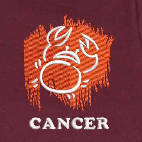 CRAZY EMBROIDERY HOODIE – CANCER