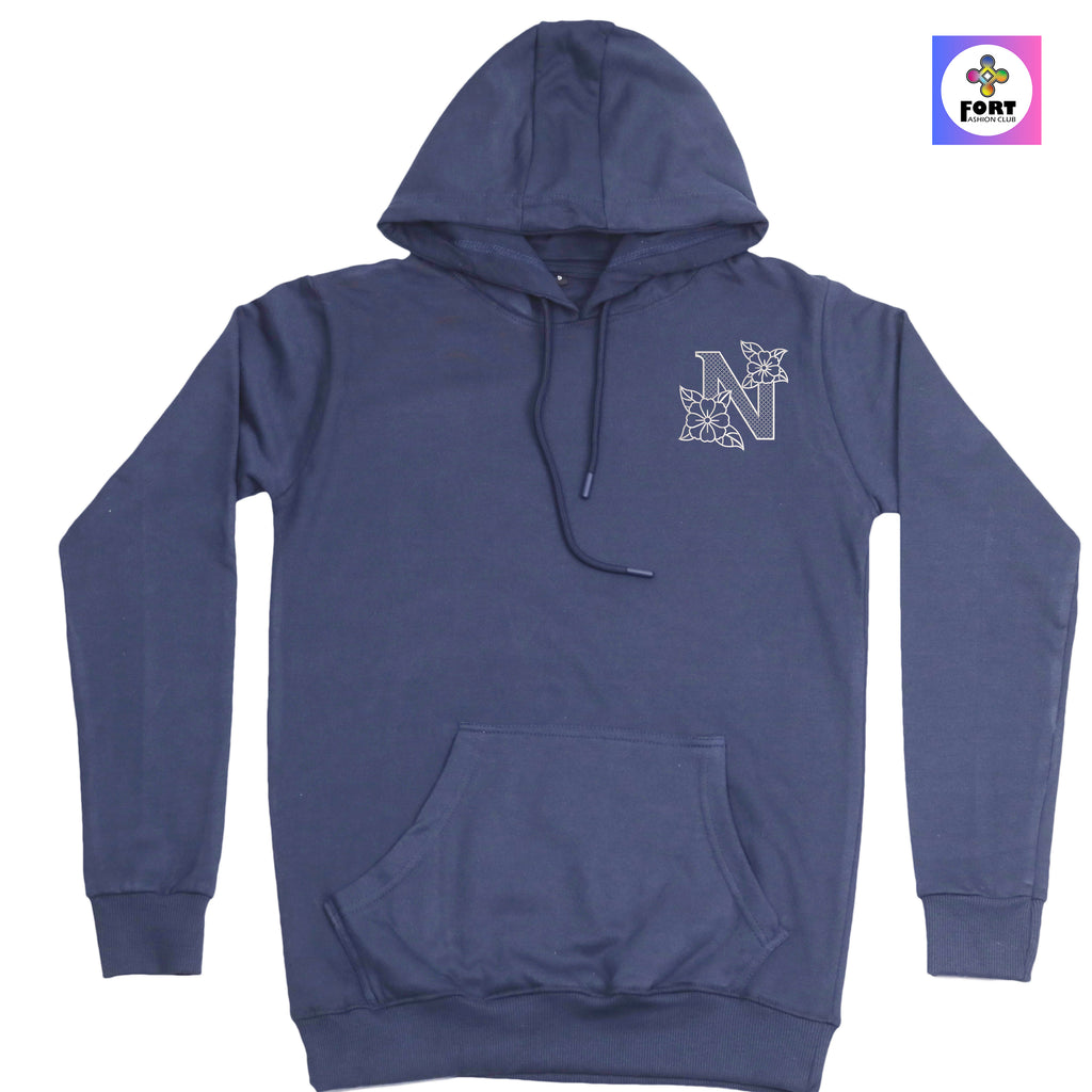 RADIUM THREAD PREMIUM  ALPHABET EMBROIDERY HOODIE