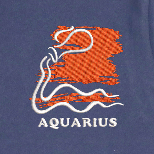 CRAZY EMBROIDERY HOODIE – AQUARIUS
