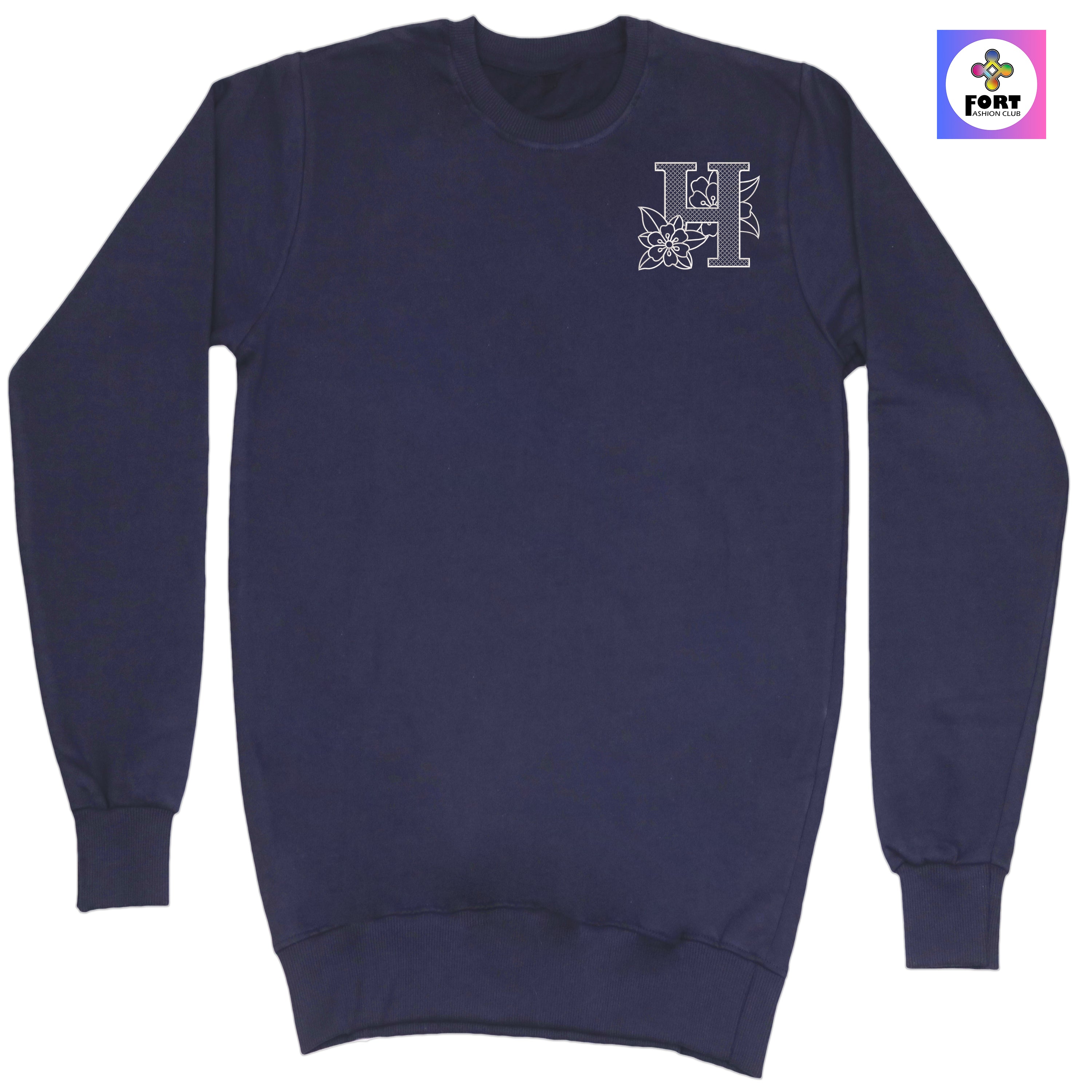 RADIUM THREAD PREMIUM  ALPHABET EMBROIDERY SWEATSHIRT