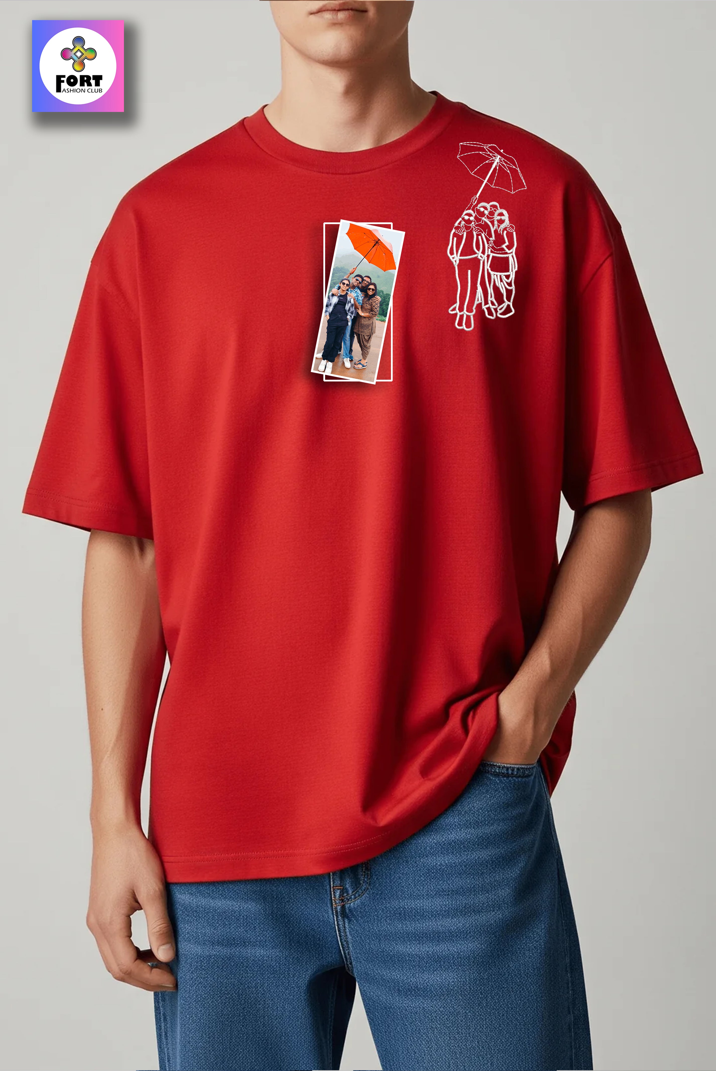PERSONALIZED EMBROIDERY OVERSIZED (DROP SHOULDER) T-SHIRT