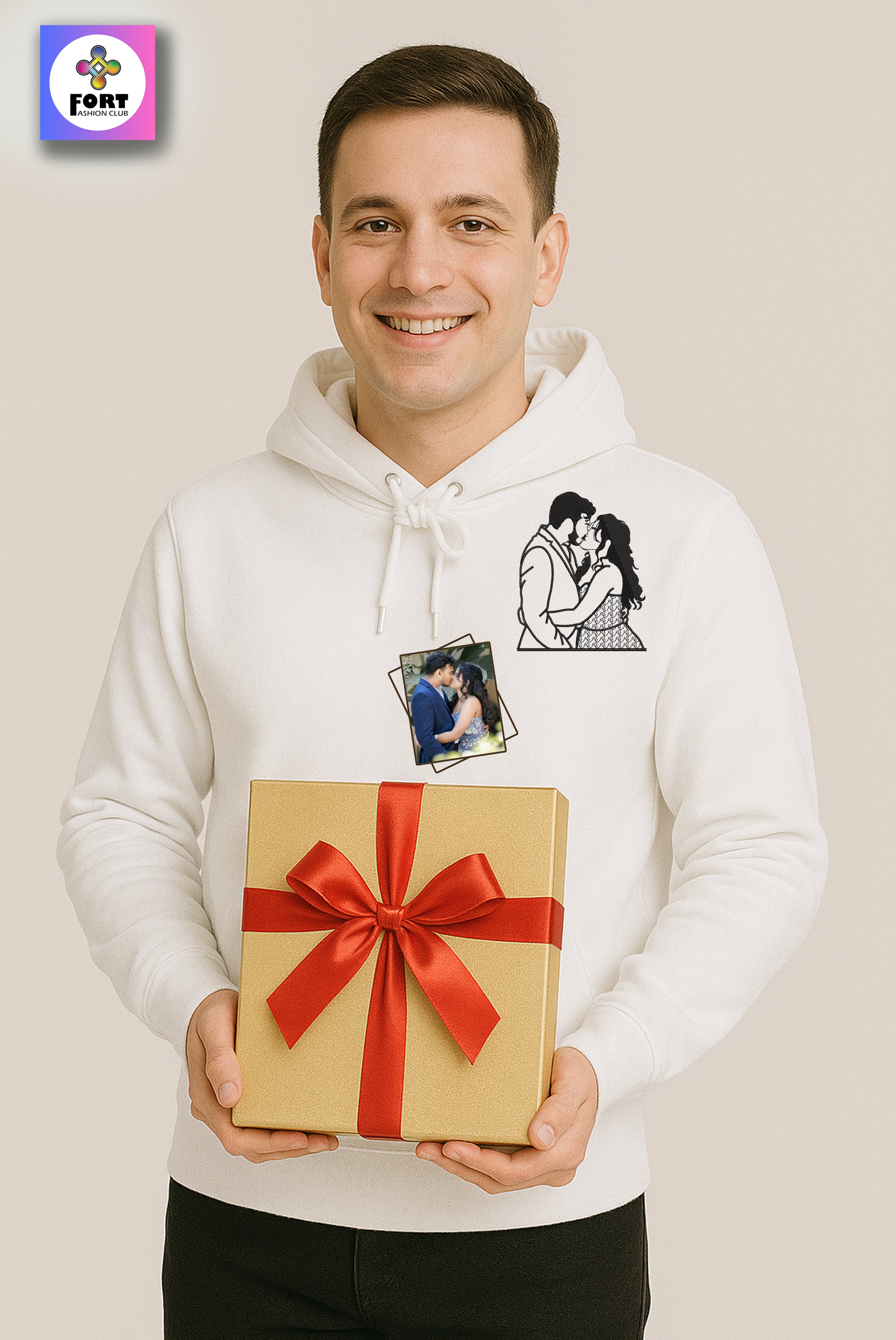 FREE.. T-SHIRT WITH PERSONALIZED EMBROIDERY UNISEX HOODIE