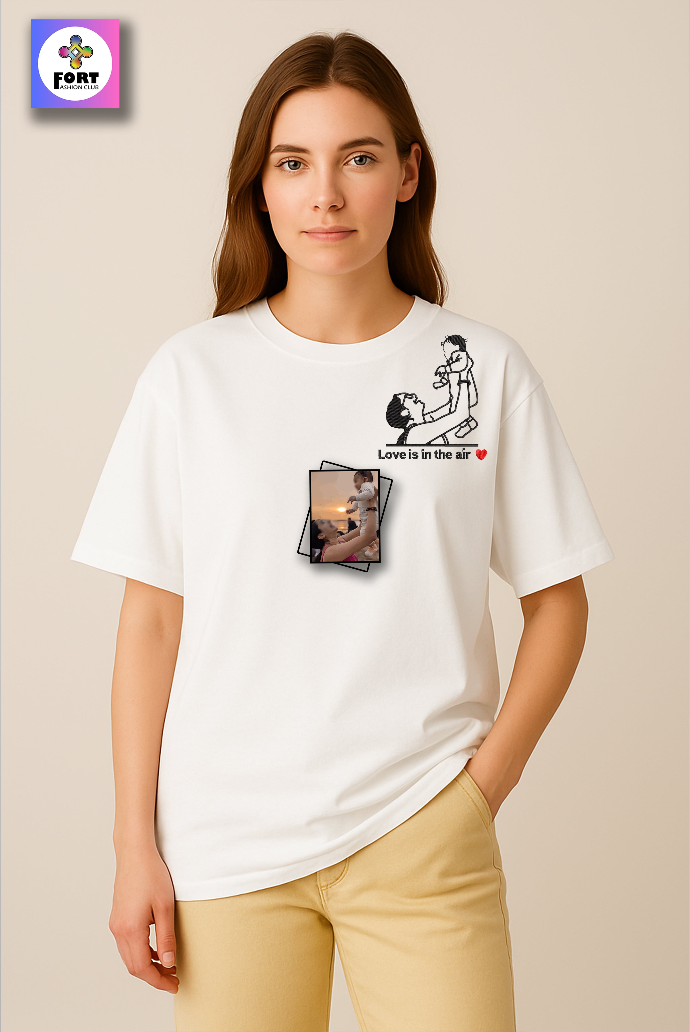PERSONALIZED EMBROIDERY OVERSIZED (DROP SHOULDER) T-SHIRT